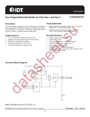 ICS9DB403DFILF datasheet  